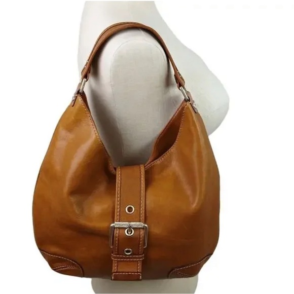 Michael Kors / Hutton /  Large Tan Genuine Leather / Hobo Bag /  With Dust Bag - Picture 1 of 13